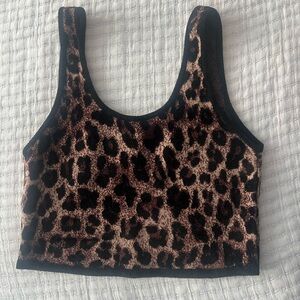 Alice + Olivia Brown Textured Top